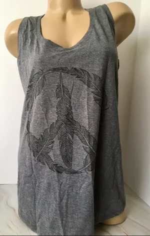 Sleeveless Tank Top, XL Gray thumbnail 1