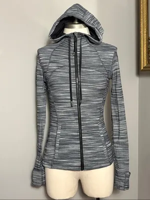 lululemon Size 6 Hooded Define Jacket Nulu Heather Gray Athletic thumbnail 2