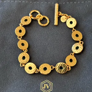NWOT Julie Vos Gold Bracelet with Turquoise Accents thumbnail 4