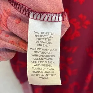 NWT‎ LIZ CLAIBORNE Women’s Career Blouse 3X Magenta Scroll Long Sleeve Stretch thumbnail 14