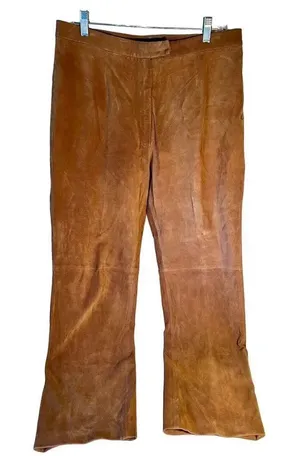 BERNARDO Genuine Leather Suede Lined Pants Slacks Size 14 thumbnail 1