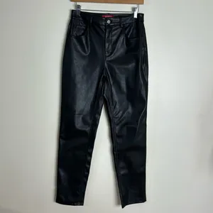 Guess Women's Faux Leather Pants Trousers Festival Rave Preppy Black Size M thumbnail 2