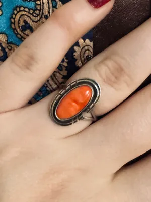 Genuine spiny oyster ring Orange Size 6.5 thumbnail 1