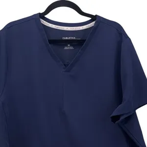 Fabletics Womens Scrub Top Size 2x Performance Navy Medical Nurse Doctor thumbnail 3