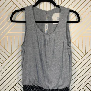 Anthropologie Hei Hei Rhodes Jumpsuit‎ Sleeveless Printed Gray Black Size Small thumbnail 4