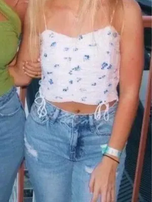 Boutique Floral Crop Top thumbnail 1