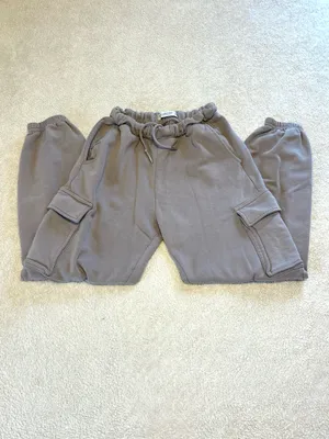 Light Brown/Tan Abercrombie & Fitch Soft AF Essentials Cargo Joggers thumbnail 4
