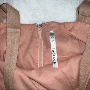 Selfie Leslie ruffle light pink/tan mini dress XS thumbnail 4