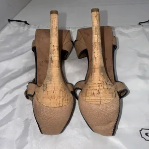 Coach Black Brown Platform Sexy Open Toe Strappy Dancer Stiletto Heel Sandal 10 thumbnail 9