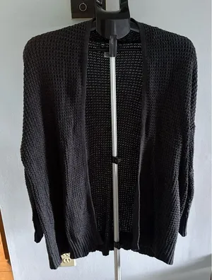 American Eagle Women's cozy gray waffle-knit open-front cardigan Size XS‎ thumbnail 1