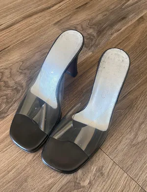 Maria Pia Translucent Vinyl Strap Heeled Sandals, Size 37 thumbnail 1