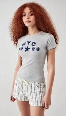 BDG Urban Outfitters NYC Baby Tee thumbnail 1