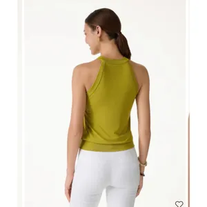 OGL Halter Neck Banded Hem Bra Tank Top Olive Green Size XS Built-In Pads thumbnail 5