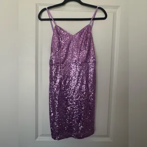Hello Molly Bring On The Merlot Dress Lilac Sequins thumbnail 2