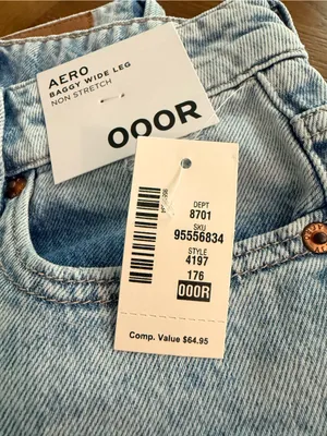 Aeropostale high-rise baggy jeans medium wash 000 NWT thumbnail 3