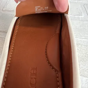 COACH Tea Rose Crosby Loafer Driver Flats Womens 8 Chalk Leather Floral Applique thumbnail 14