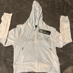 VON DUTCH Light Blue Zip Up Hoodie Size L thumbnail 1