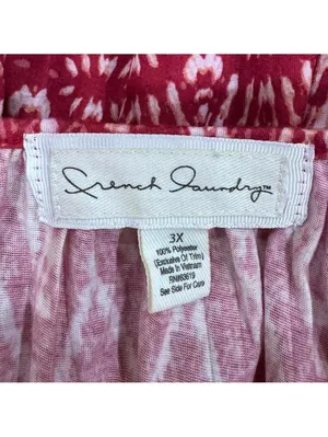 French Laundry Red and White Crochet Sleeves Blouse Plus Size 3X thumbnail 6