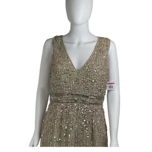 Mac Duggal Fully Embellished Sleeveless‎ MIDI Cocktail Formal Size 10 thumbnail 4