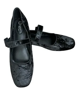 C Comfort Est 1946 Velvet Mary Jane Ballet Flats in Black thumbnail 12