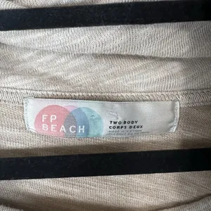 Free People Beach Sweater‎ Womens S/M Cocoon Cowl Neck Pullover Tan Ivory thumbnail 5