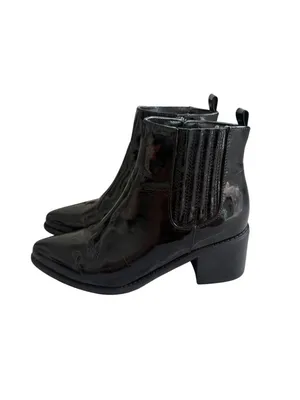 BLONDO Waterproof Black Patent Rain Boots Size 6 thumbnail 6