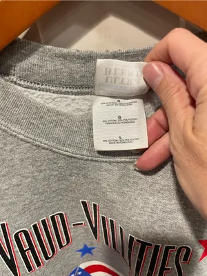 Gym gray Y2K distressed sweatshirt NY theater Vaud-Villities music nostalgia thumbnail 6