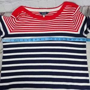Joules‎ Knitwear Womens Striped Long Sleeve Sweater Dress Pockets Red Navy thumbnail 8