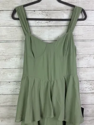 Lulus Carlynda Sage Brush Tiered Bustier Maxi Dress Size XL thumbnail 5