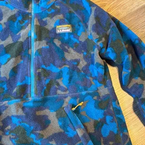 L.L. Bean blue mountain classic camo fleece quarter zip sweater size medium reg thumbnail 5
