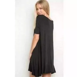 Brandy Melville Black Tee Shirt Dress Women’s One Size thumbnail 2
