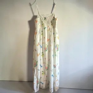 Rachel Zoe Ivory Beach Print Maxi Dress Size 2 Smocked Back NWOT thumbnail 3
