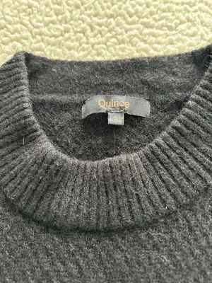 Quince Baby Alpaca Wool Diamond Stitch Crew Neck Sweater Black Size S thumbnail 12