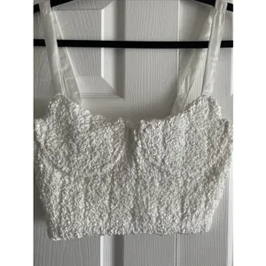 ASTR The‎ Label Popcorn Bustier Crop Top Womens Size S White Y2K NEW Coquette thumbnail 3