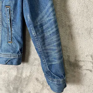 J.Crew Classic Denim Jacket Small Wash Fitted Button Front Trucker Style Classic thumbnail 7