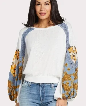 Free People Casual Clash Long Sleeve Top thumbnail 1