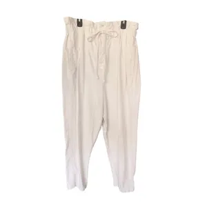 Free People Margate Paperbag Pants Women White High Waisted Trouser Pleated $98 thumbnail 8