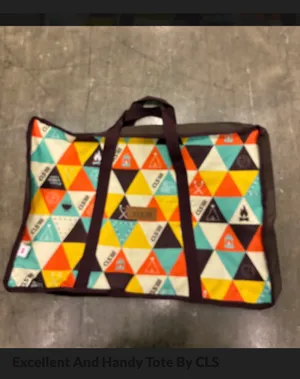 CLS Colorful Geometric Tote Multicolor Printed Design Double Handles thumbnail 5