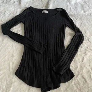 abercrombie and fitch blue ribbed long sleeve top shirt size extra small XS thumbnail 1