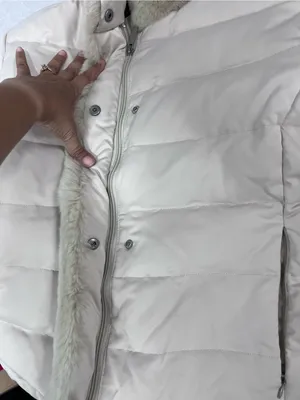 Wilsons Leather Puffer Jacket duck down waterfowl feathers genuine rabbit fur M thumbnail 7