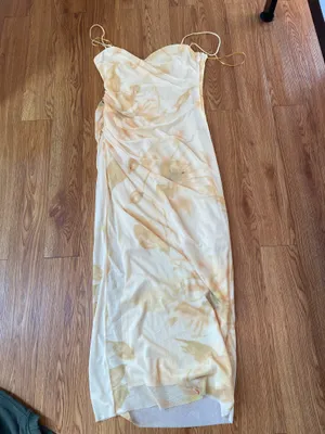 Zara printed tulle midi dress    thumbnail 8