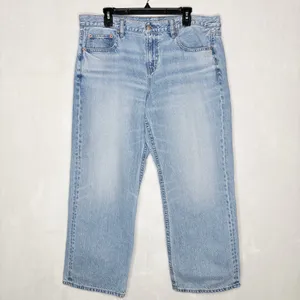 American Eagle Light Wash Straight Jeans thumbnail 2