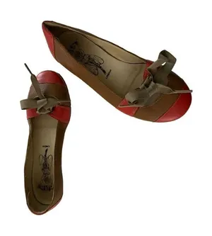 Fly London flats red brown women's size 37 US 6.5/7 thumbnail 1