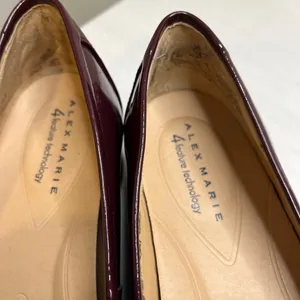 Alex Marie Patent Burgundy Eva Platform Loafers Size 8.5 Academia Preppy thumbnail 8