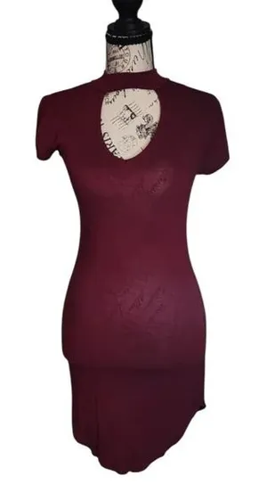 Adam Levine Mock Neck Cut-Out Mini Dress, Size Small thumbnail 1