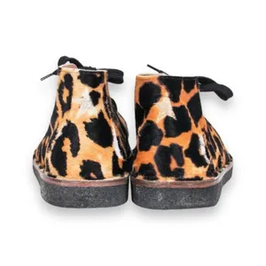 Golden Goose Leopard Pony Hair Chukka Boots‎ Womens 38 Lace Up Italy Distressed thumbnail 4