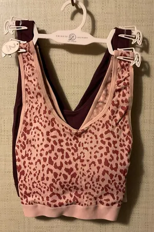Chinese Laundry Pink Leopard & Burgundy Seamless Tank Duo thumbnail 1