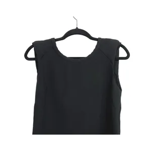 ZARA Perfect Sleeveless Lightweight Blouse Open V Neck Key Hole Back Small Black thumbnail 3