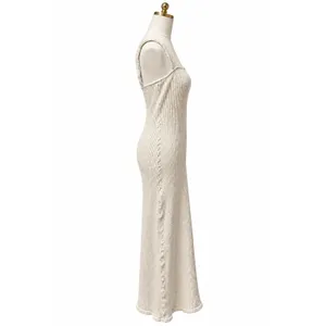 Rachel Pally Janna Ribbed Knit Sweater Dress in Oatmeal Bodycon, Size L thumbnail 4