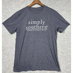 Simply Southern Women's T-shirt Tee Sz M Gray‎ Casual Grapefruit thumbnail 2